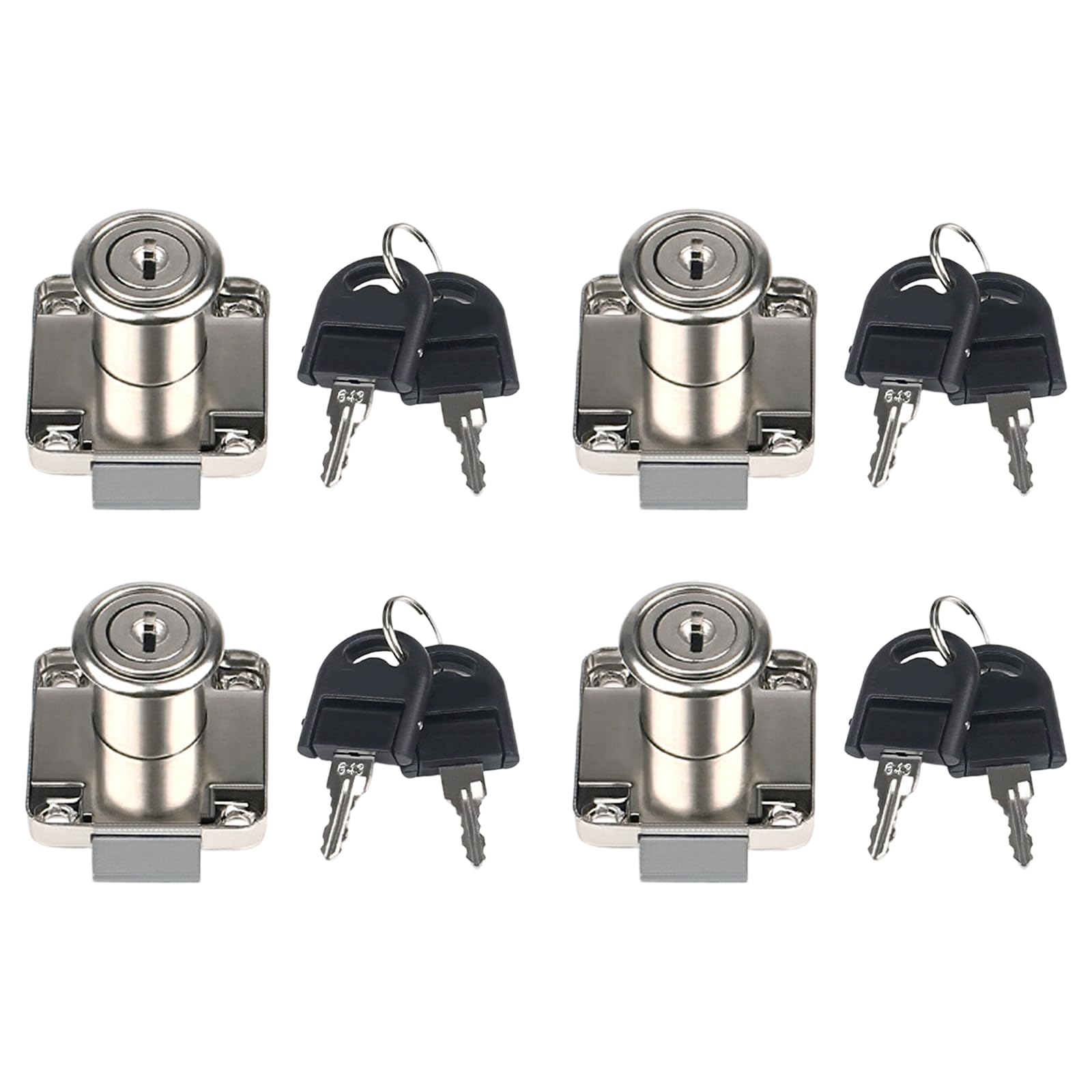 4Pcs Cabinet with Keys Cupboard Desk Hasp Latches Letter Mailbox Security Furniture Locks Hardware Furniture