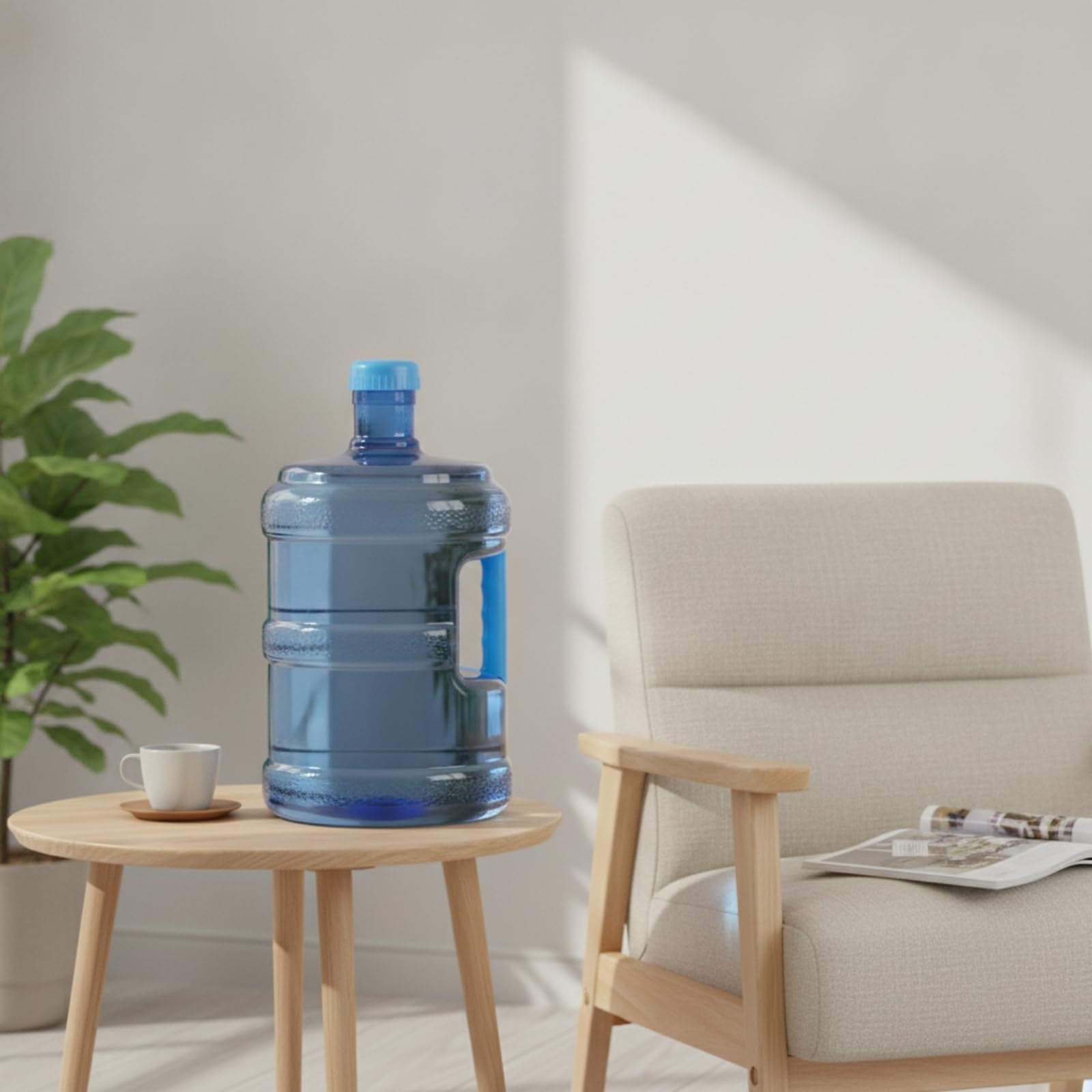 rockible Contenedor de Agua Botella Garrafa Recipiente de PET Reutilizable con Rosca Hermética y Forma Cilíndrica para Almacenamiento y Vertido sin Fugas, 10L