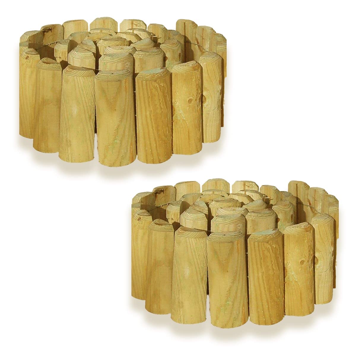 Buy FAHAAM Premium Wooden Garden Edging, Log Roll Edging, Flexible Lawn