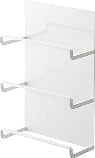 山崎実業(Yamazaki) マグネットラップホルダー 3段 タワー ホワイト 約W15XD7XH23cm タワー ラップ収納 4939