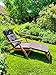 Casaria® Sonnenliege klappbar wetterfest Holz inkl. Auflage FSC®-Zertifiziert 160kg belastbar Fußstütze abnehmbar Rückenlehne Garten Balkon Akazie