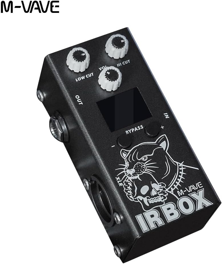 IR-Box Compact Guitar & Bass Cab Simulator Pedal with 32 IR Presets, 9-Band EQ Module, XLR Output & App Customization – High-Fidelity Portable IR Loader