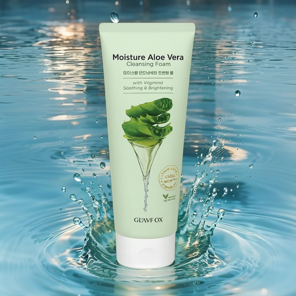 Moisture Aloe Vera Cleansing Foam with Vitamin C, 5.29 Fl Oz (Pack of 1) - Image 3