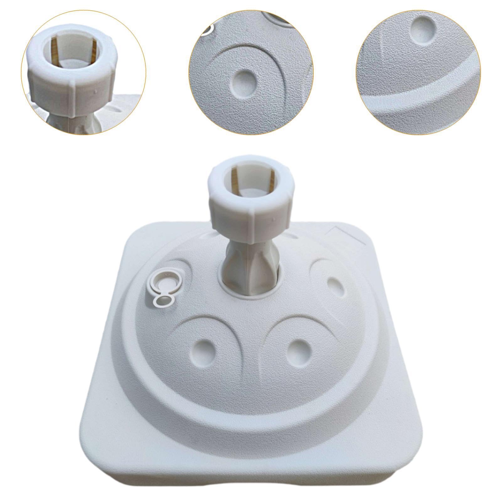 F Fityle Portaombrellone Portaombrellone da Patio Portaombrellone Multifunzionale Riempito con Acqua o Sabbia per Feste in Giardino in Giardino, Balcone, Bianco