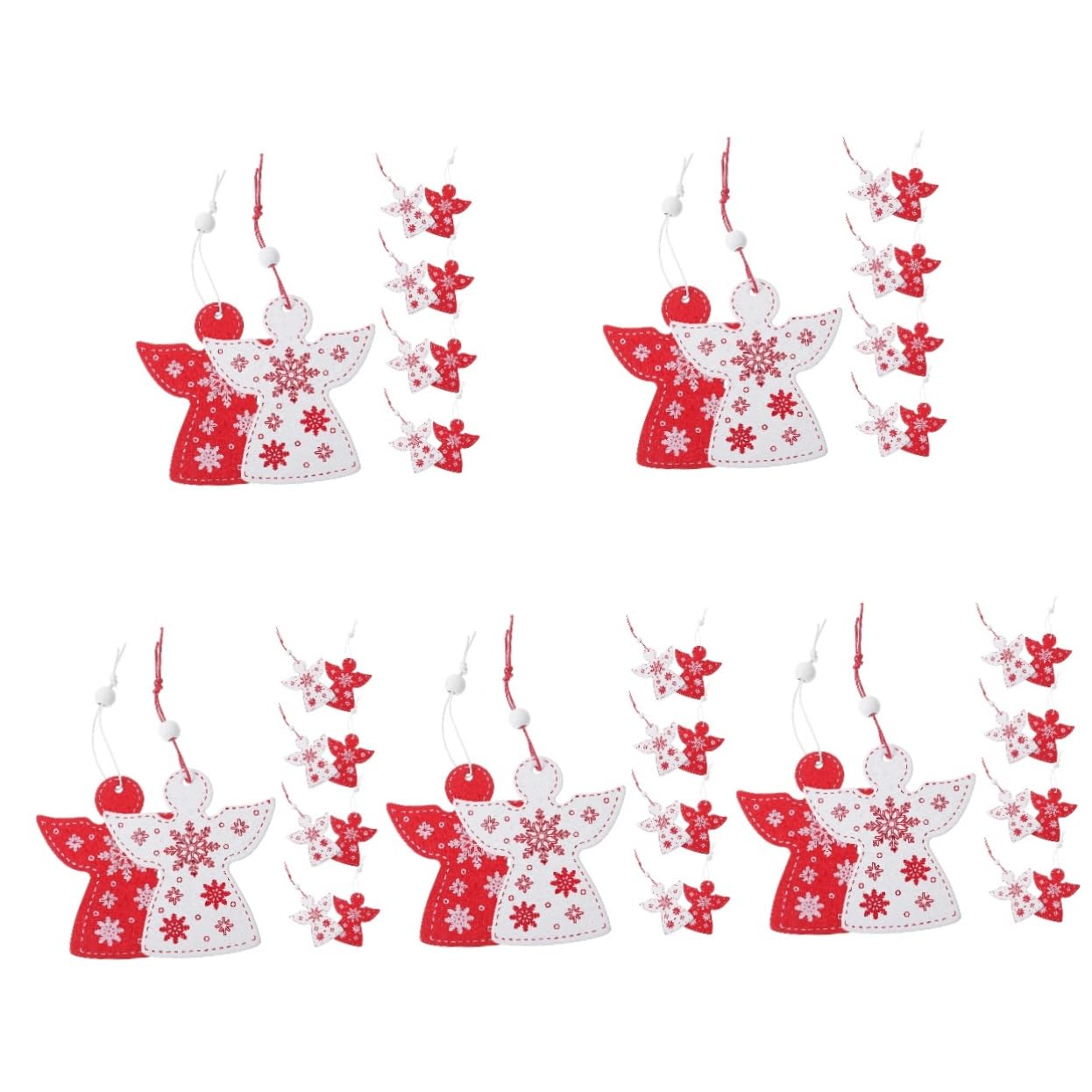 TEHAUX 100 Uds Adorno De Ángel Colgante De Navidad Accesorios De Madera Para Fiesta De Navidad Colgante De Ángel De Navidad Colgantes De Ángel De Navidad