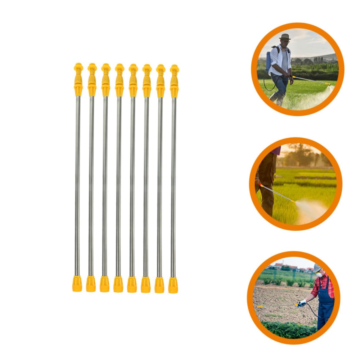 Toyvian 8pièces Rallonge Télescopique Acier Inoxydable Pour Pulvérisateur Perche De Pulvérisation Jardin Résistant Corrosion Accessoire Extension Pour Arrosage Précis Et Installation Facil