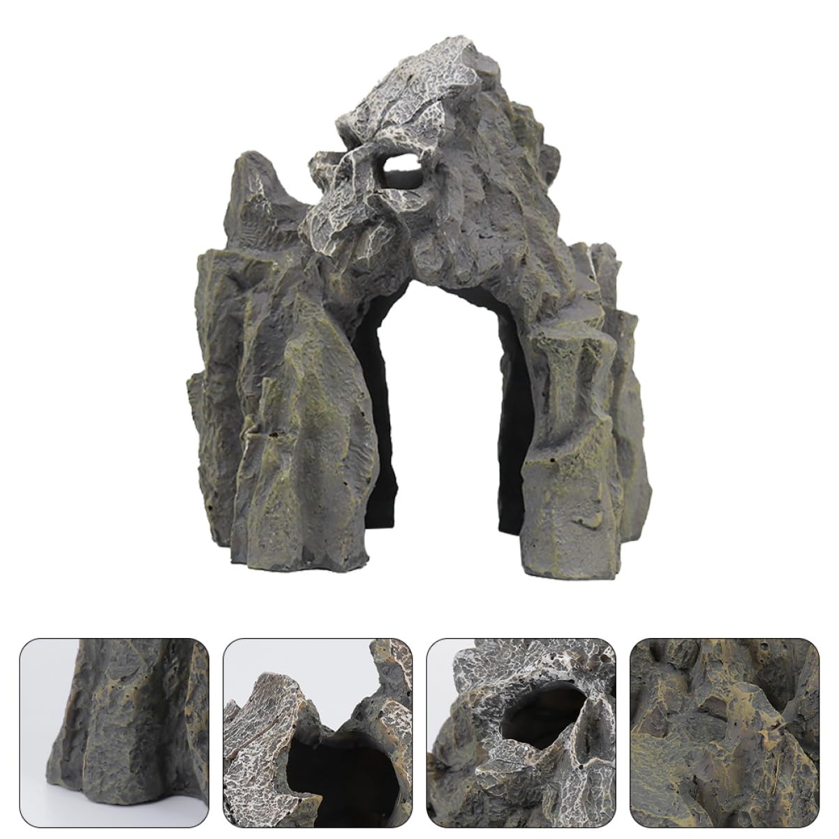 Decorazione per Acquario a Forma di Teschio in Resina, Decorativo Stabile e Gamberetti, per Acquari e Serbatoi
