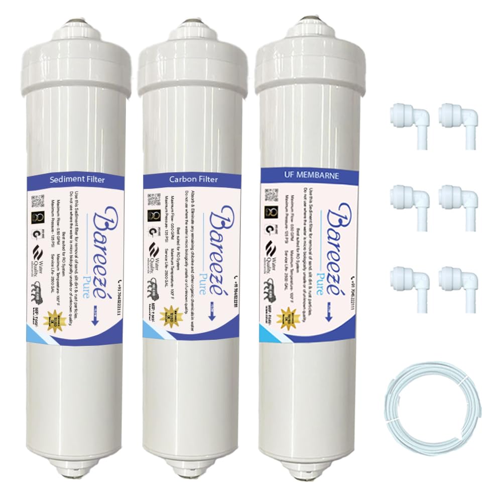 Bareeze Pure Service Filter Kit Compatible with Kent Ultra UV+UF Water Purifier-image-49