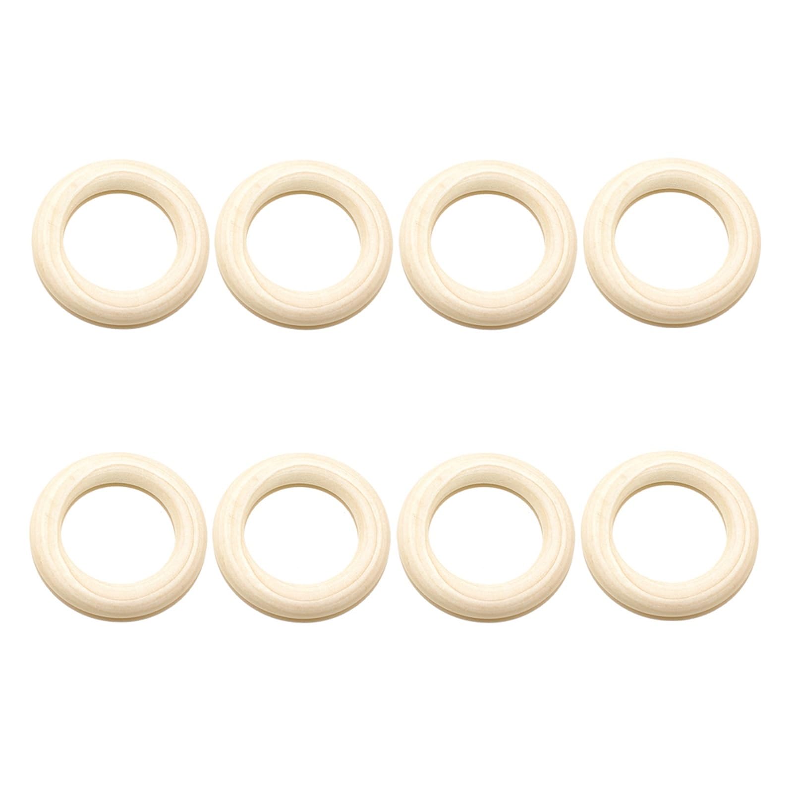 Wooden Napkin Rings 8Pcs Wood Napkin Rings