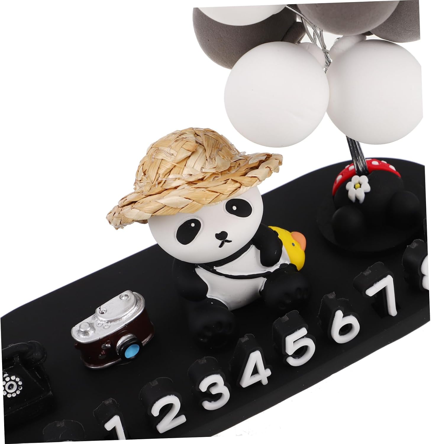 PRETYZOOM Panda Temporary Parking Number Plate Plastic Vehicle image 3