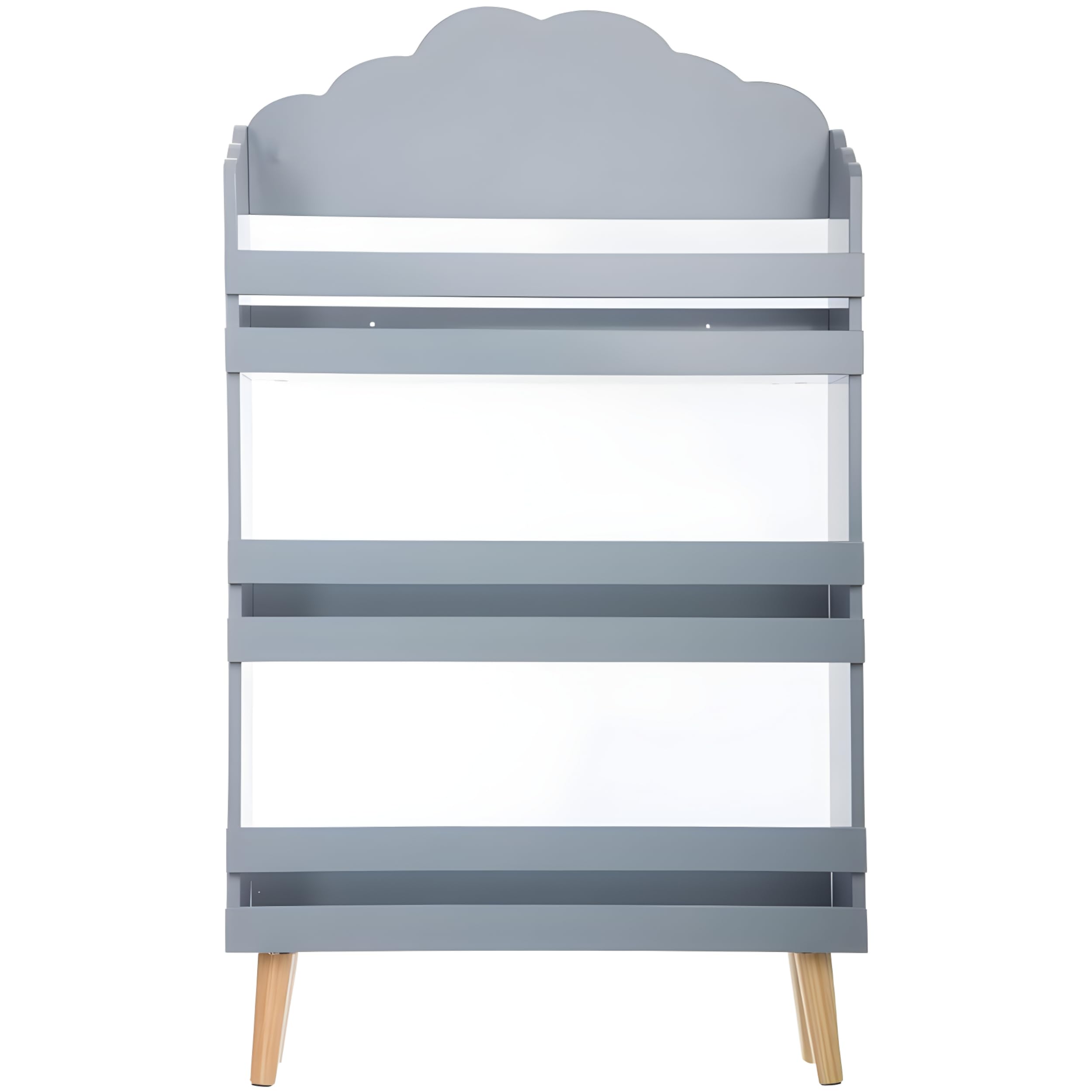 Mevsim Store Children's Bookcase - 3 Levels Children's Shelf-Storage Rack for Books- Toy Shelf for Children's Room- Kindergarten- Made of MDF Wood- 58 x 18 x 100 cm - Grey