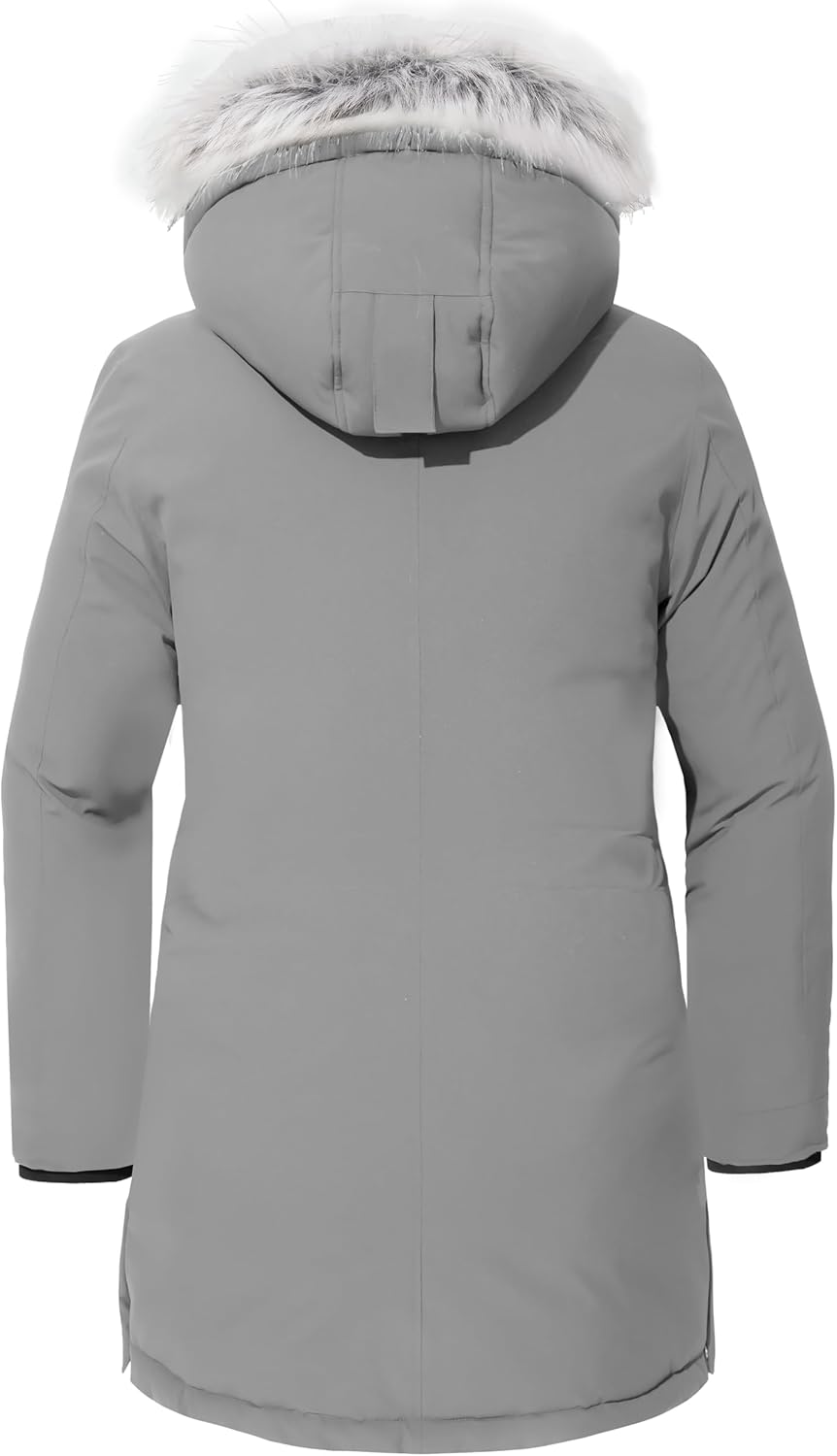 wantdo Plus Size Winter Coats for Women Thick Parka Jacket with Hood - Image 2