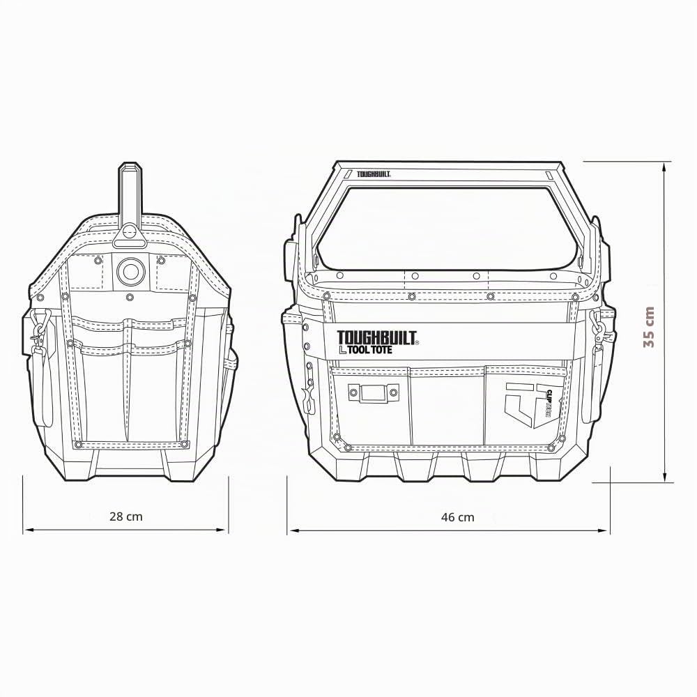 ToughBuilt TB-CT-82-16 Grand sac à outils rigide 400 m