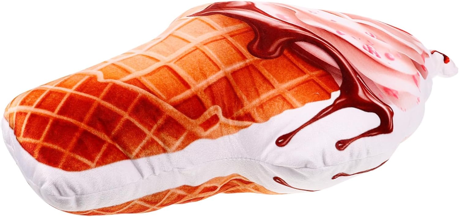 SUPVOX Adorable Ice Cream Shape Plush Pillow Soft Stuffed Cushion for Bedroom Nursery Sofa Decor Comfortable Hugging for Relaxation and Lumbar Support