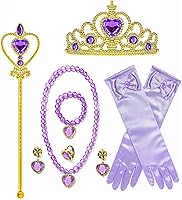 Vista 6 de Disfraz de sirena de lujo para niña, vestido de princesa con accesorios