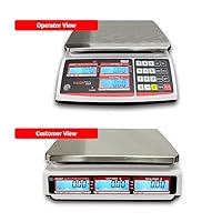 Vista 6 de VisionTechShop TVP-12B Báscula de cálculo de precios, Lb/Oz/Kg conmutable, capacidad de 12 libras, legibilidad de 0.002 libras, NTEP legal