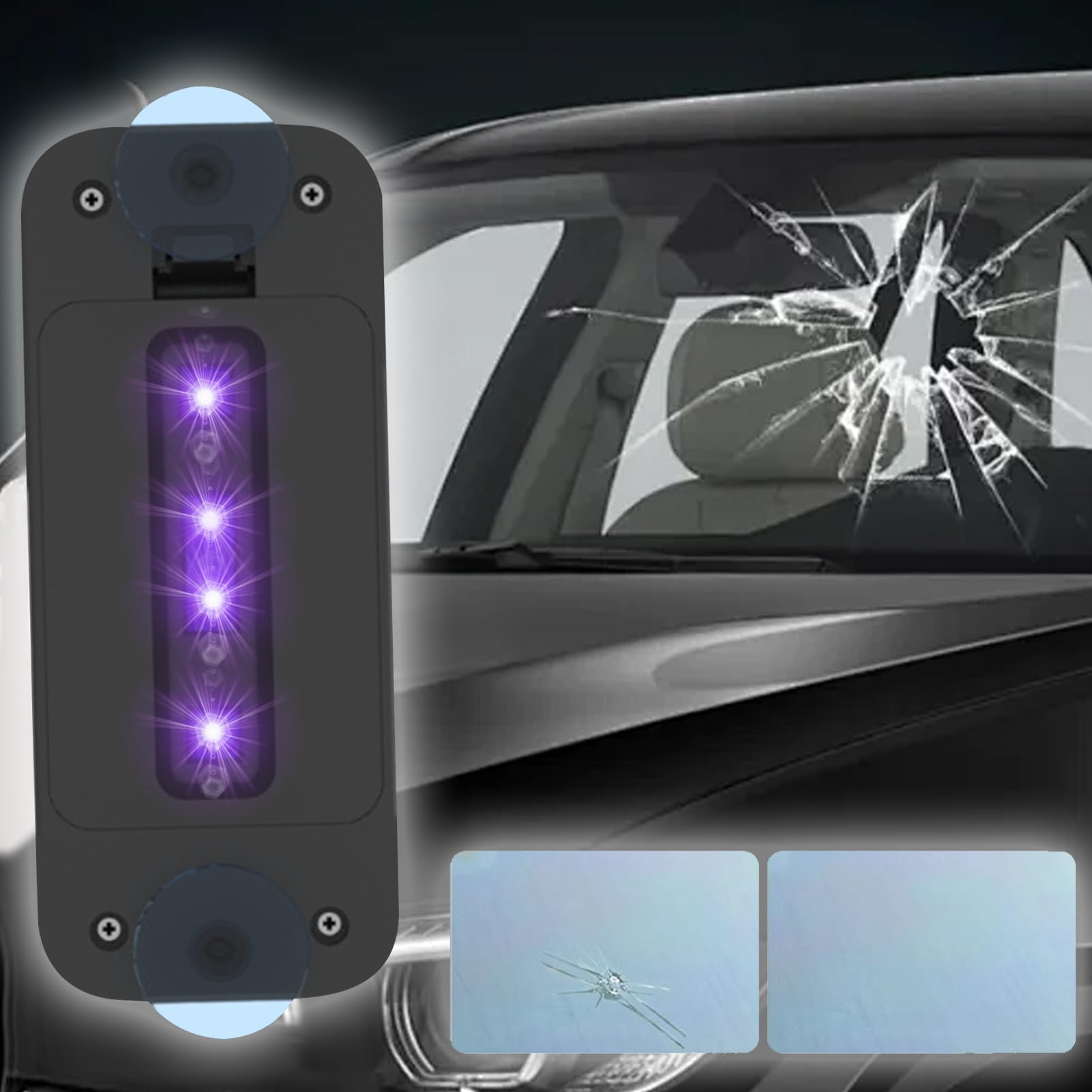 Luce per indurimento del vetro, luce UV per riparazione parabrezza, luce UV per polimerizzazione portatile | Riparazione della resina dello schermo 'auto, lampada di riparazione anteriore per auto