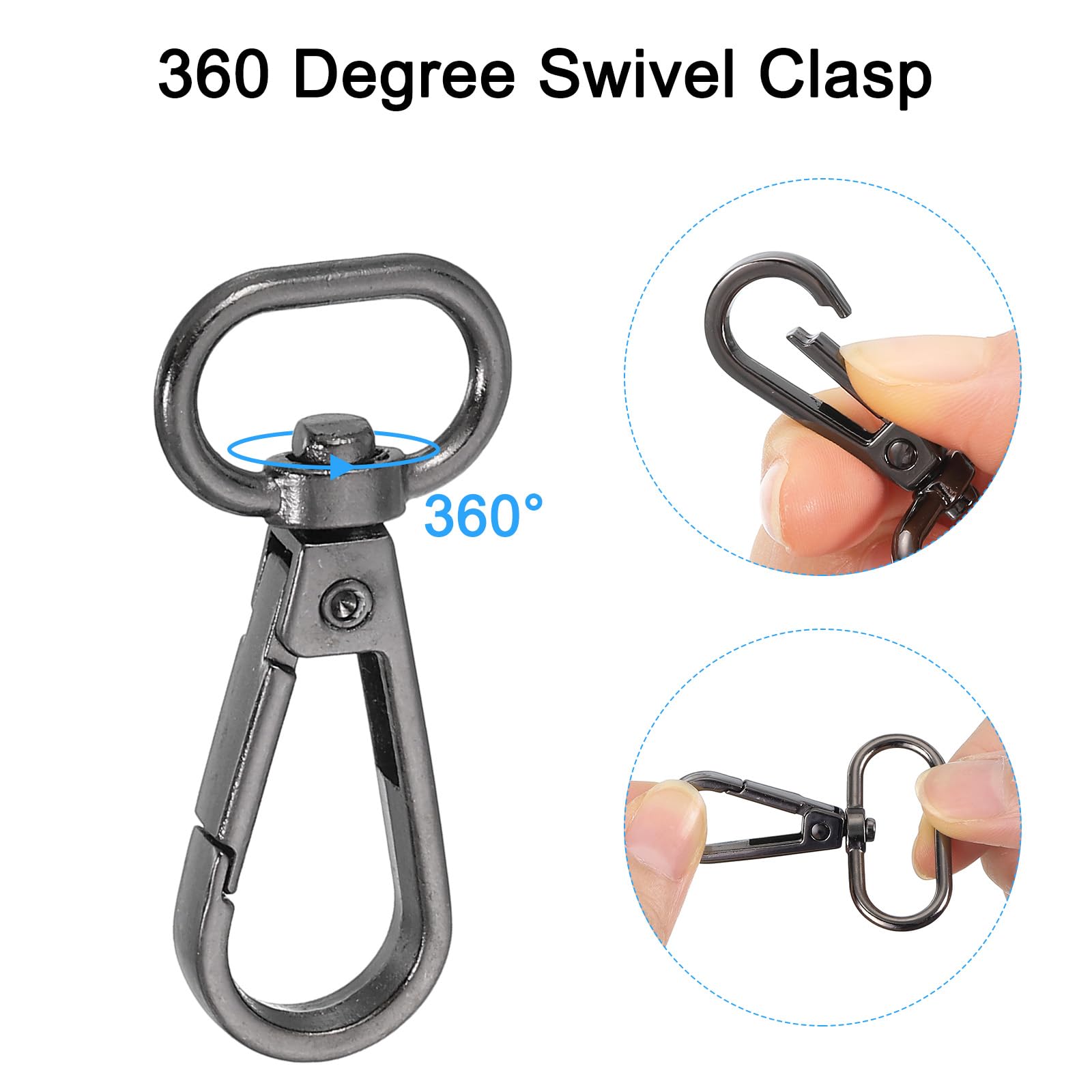 Amazon.com: uxcell 36 Set Swivel Clasp Hooks, 0.67 Inch D Ring
