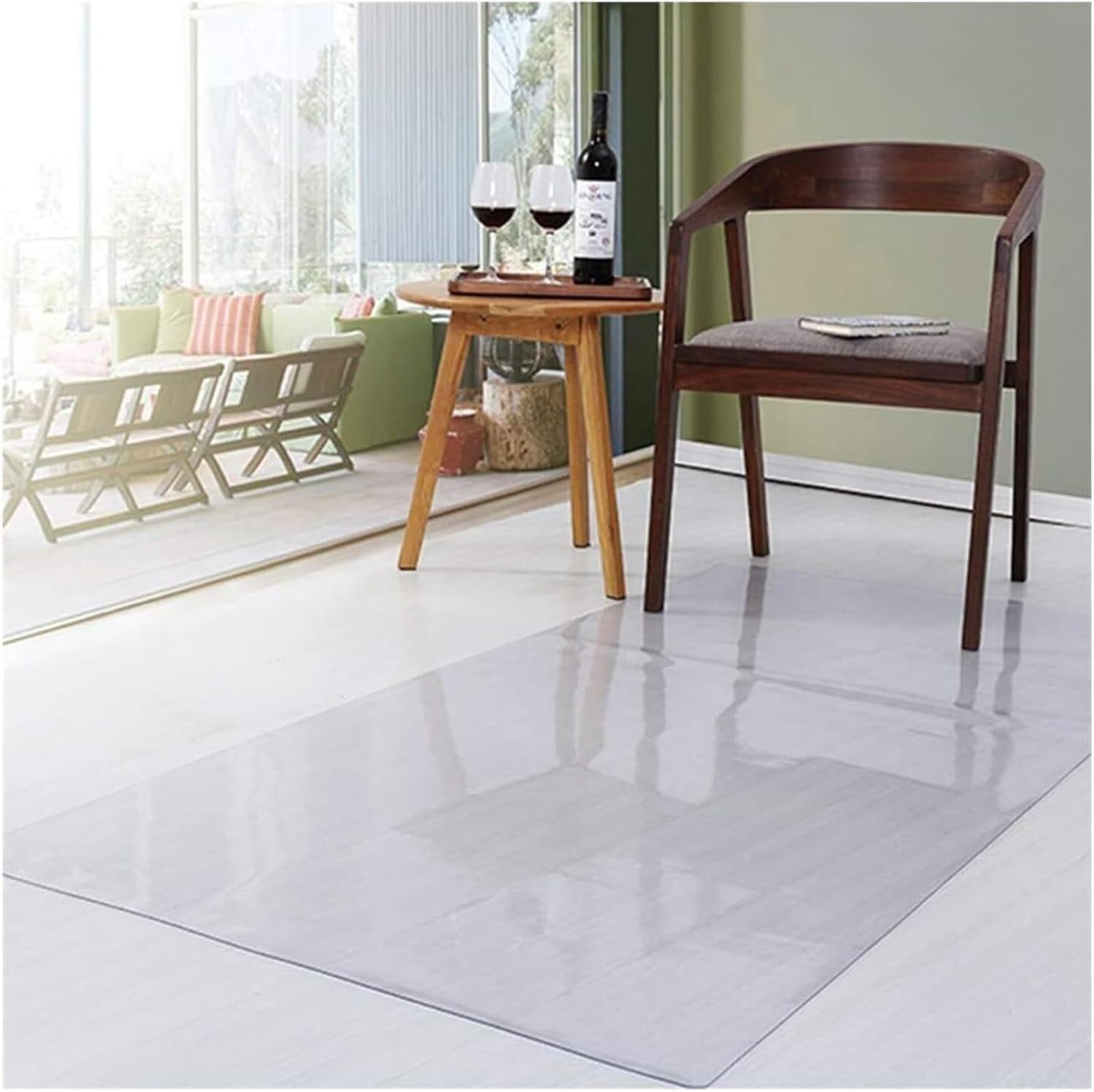 Soft Transparent Office Chair Cush for Hard Floors 1.5mm Thick 140x280cm Protect for Tile and Table sDesign NonSlip t