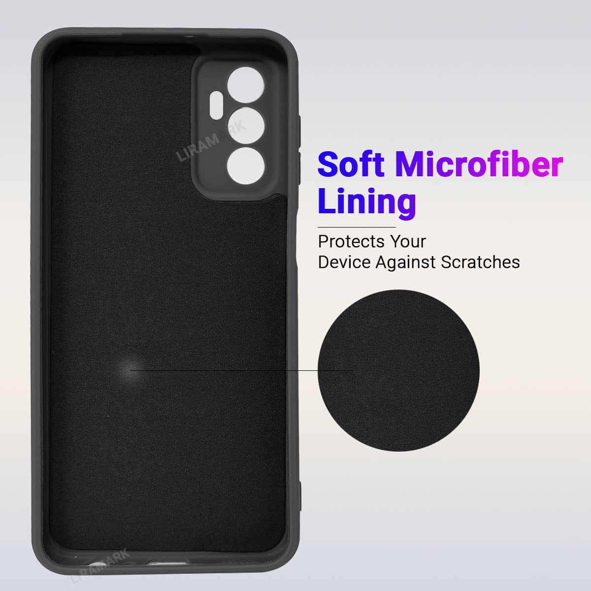 LIRAMARK Silicone Soft Back Cover Case for Samsung Galaxy M13 4G | Samsung Galaxy F13 4G (Black) — Amazon image 2
