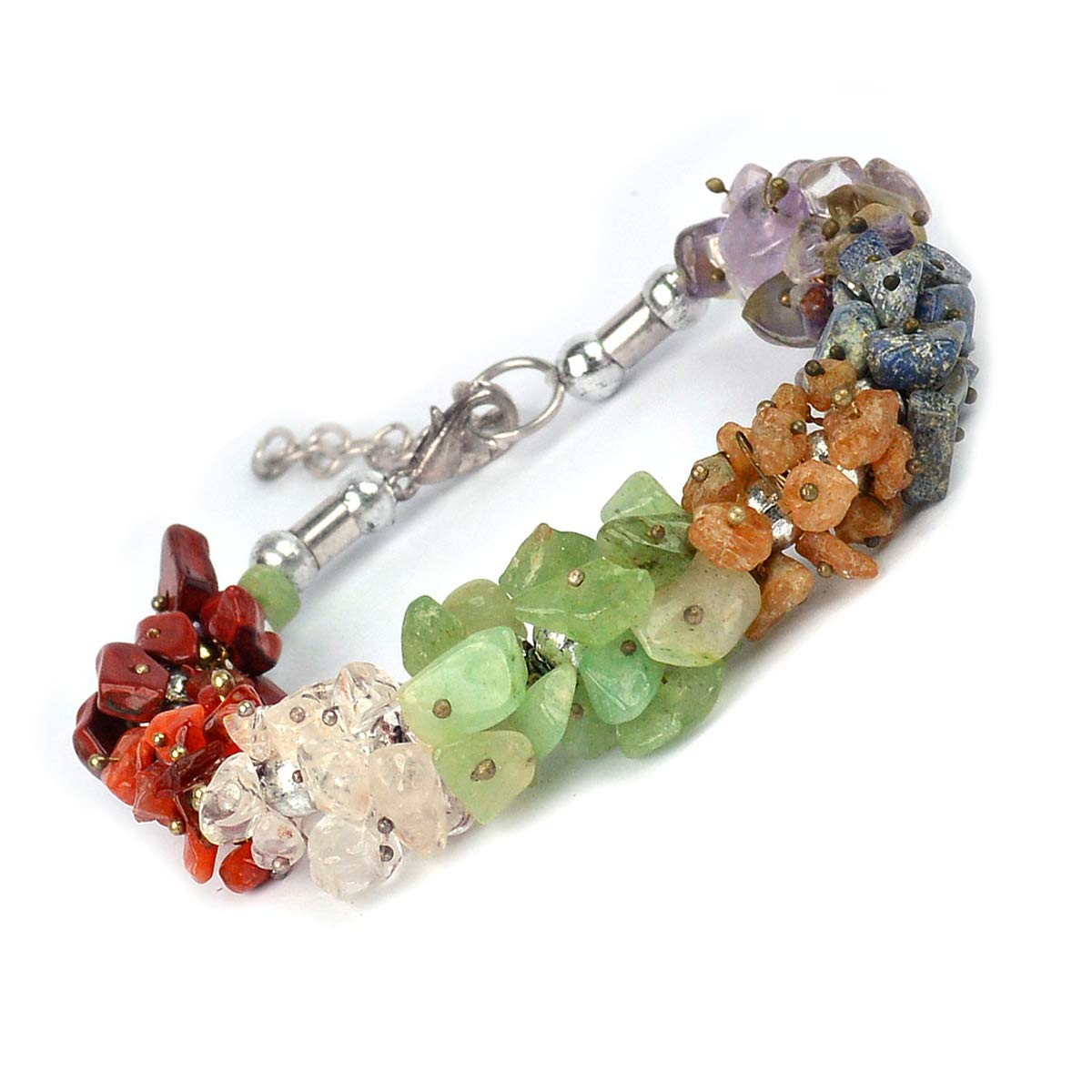Reiki Crystal ProductsMulticolour Natural Crystal Stone Healing Bracelet for Women