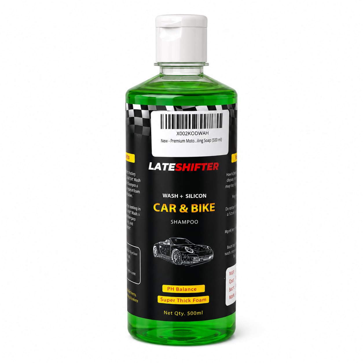 Premium Motorcycle Shampoo | pH-Neutral Wash Safe for Matte, Gloss, Chrome, Ceramic & PPF | Bug, Grease & Road Grime Remover | Scratch-Safe, Residue-Free Detailing Soap (500 ml)-image-28