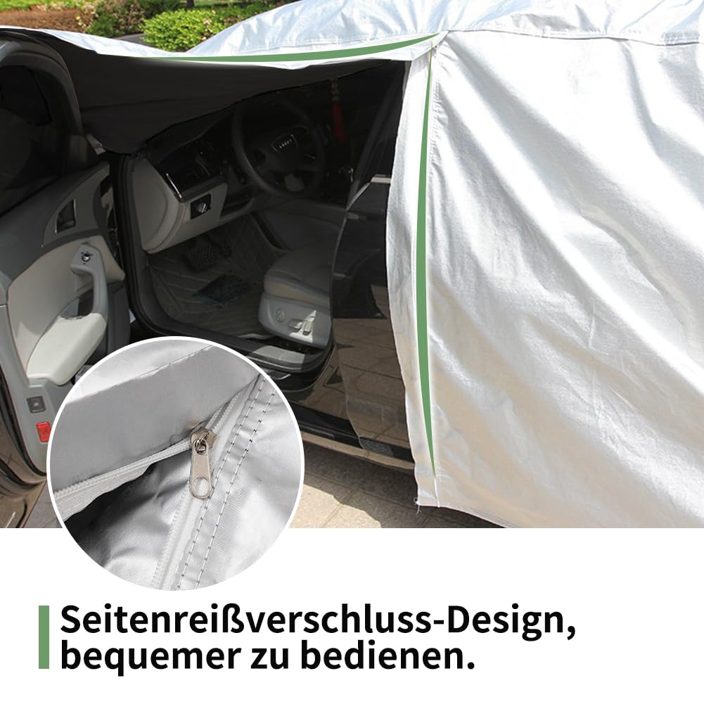 LOETAD Funda de Coche Exterior Cubierta de Coche Impermeable Antipolvo y Rasguño Universal 470x180x150cm