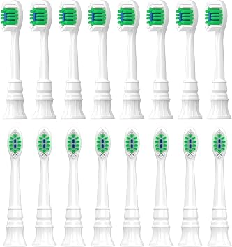 Replacement Toothbrush Heads Compatible with Philips Sonicare Replacement Heads, Replacement Brush Head Compatible with Phillips Sonicare 4100 5100 5300 6100 Electric Toothbrush, 16 Pack