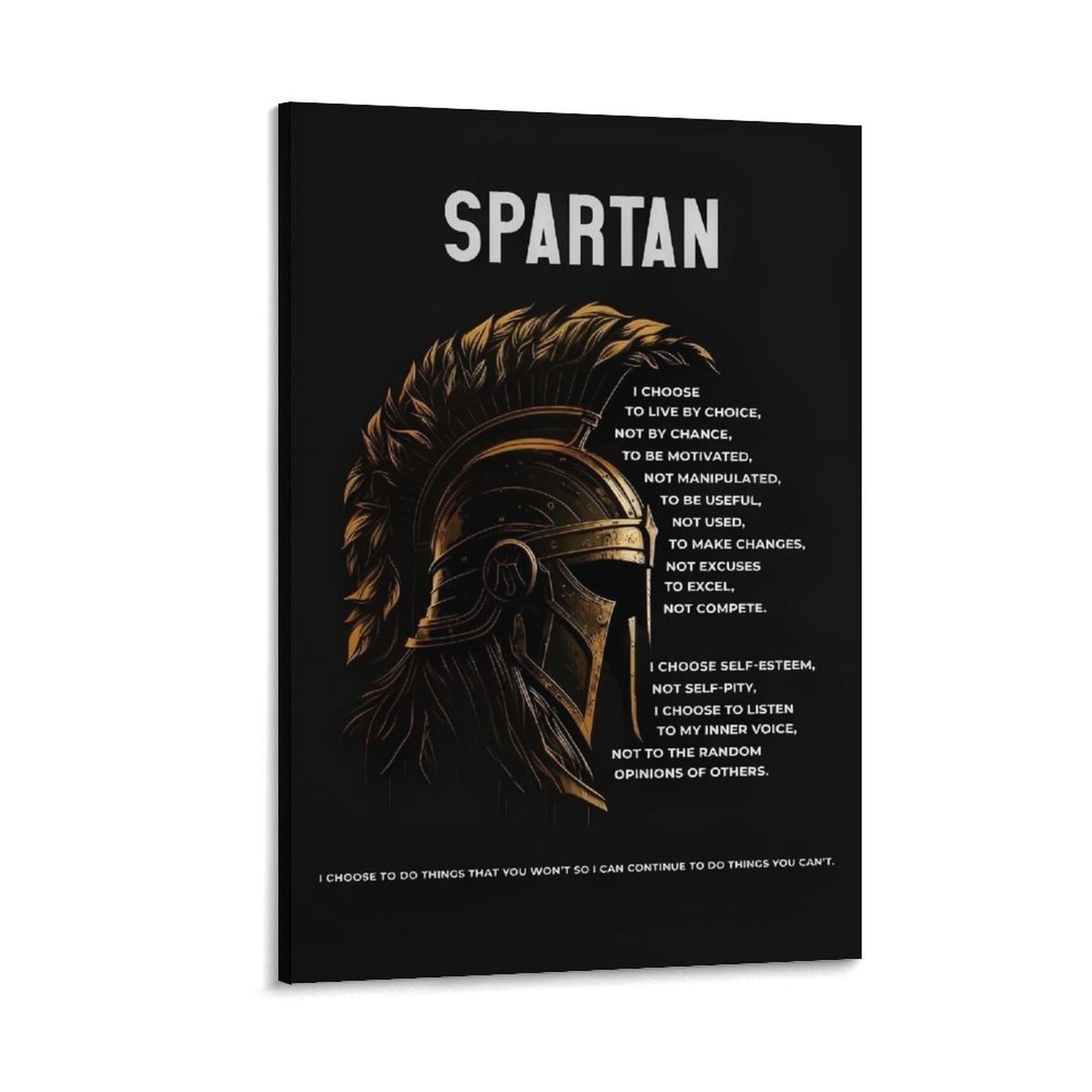 Spartan Quote Motivational Room Aesthetic Canvas Art Printing Posters And Wall Art Pictures Printed Modern Home Bedroom Decoration Poster 24x36inch(60x90cm)