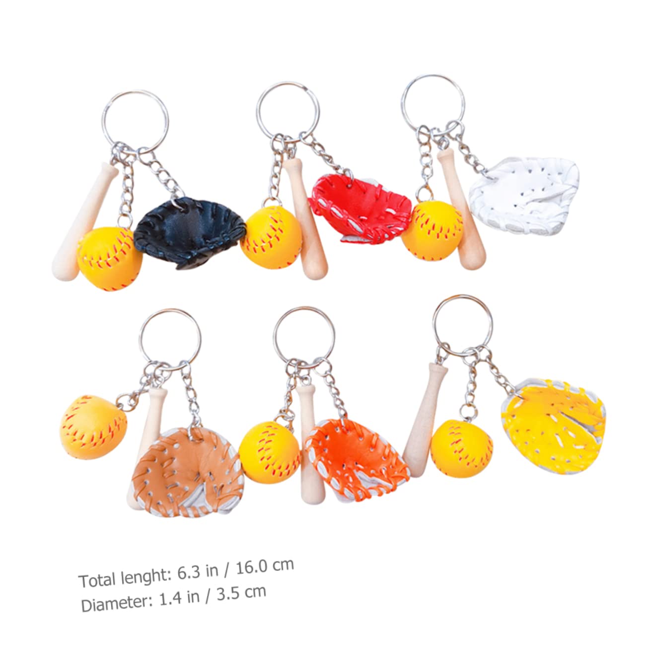 minkissy Decorazione Sospesa Da Baseball Portachiavi Da Baseball Portachiavi in ​​stile Sportivo Etichetta Della Borsa Da Baseball Sports Heyring Di Legno