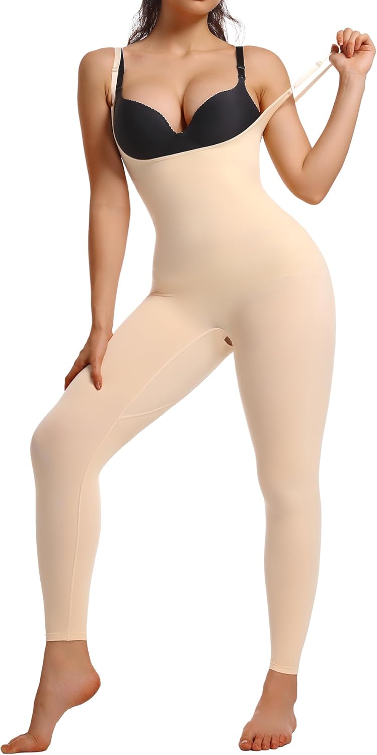 SHAPERX Hourglass Leggings 360 Compression 2 Sizes Look Full Body Shaper Breathable No Roll Down - Image 5