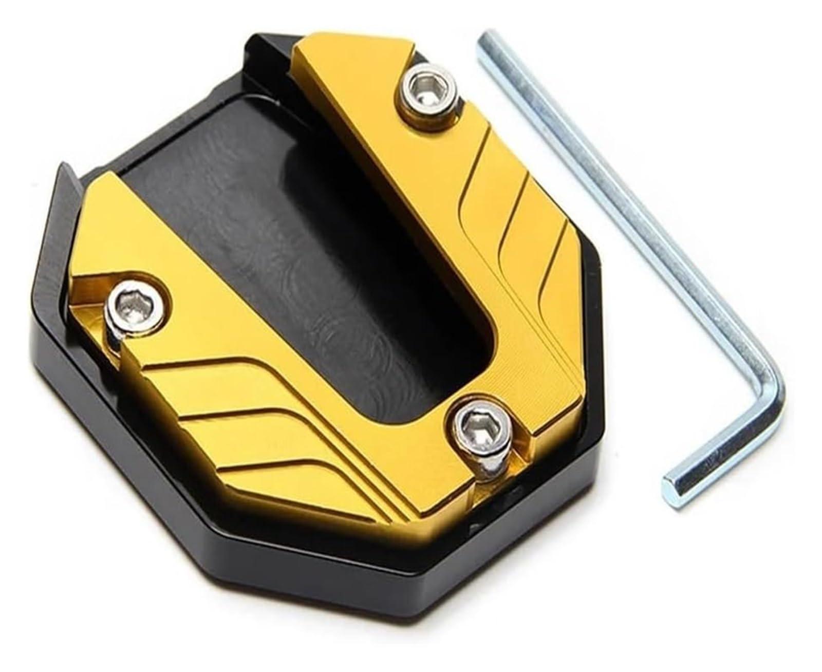 Motorrad Vergrößerungspad Universal Motorrad Bikes Kickstand Extender Fuß Seite Stehen Erweiterung Fuß Pad Unterstützung Platte Motorrad Zubehör Stützplatte(11)