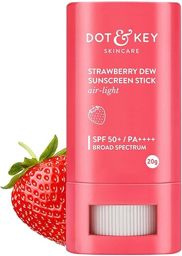 DOT & KEY Strawberry Dew Spf 50 Sunscreen Stick On-The-Go Spf 50 Pa+++, Broad Spectrum, Uva/Uvb Rays Protection With Hyaluronic & Ceramide For…