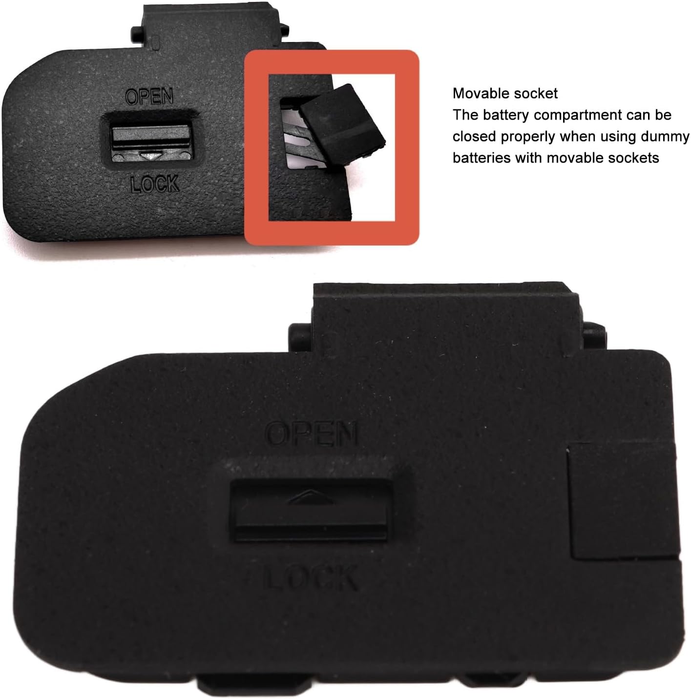 Battery Door Cover Lid Cap Replacement, Professional Replacement Camera Battery Cover Case Door Cap Lid Repair Part for ILCE 7M4 A7R4 A7S3 FX3 A9M2 A1