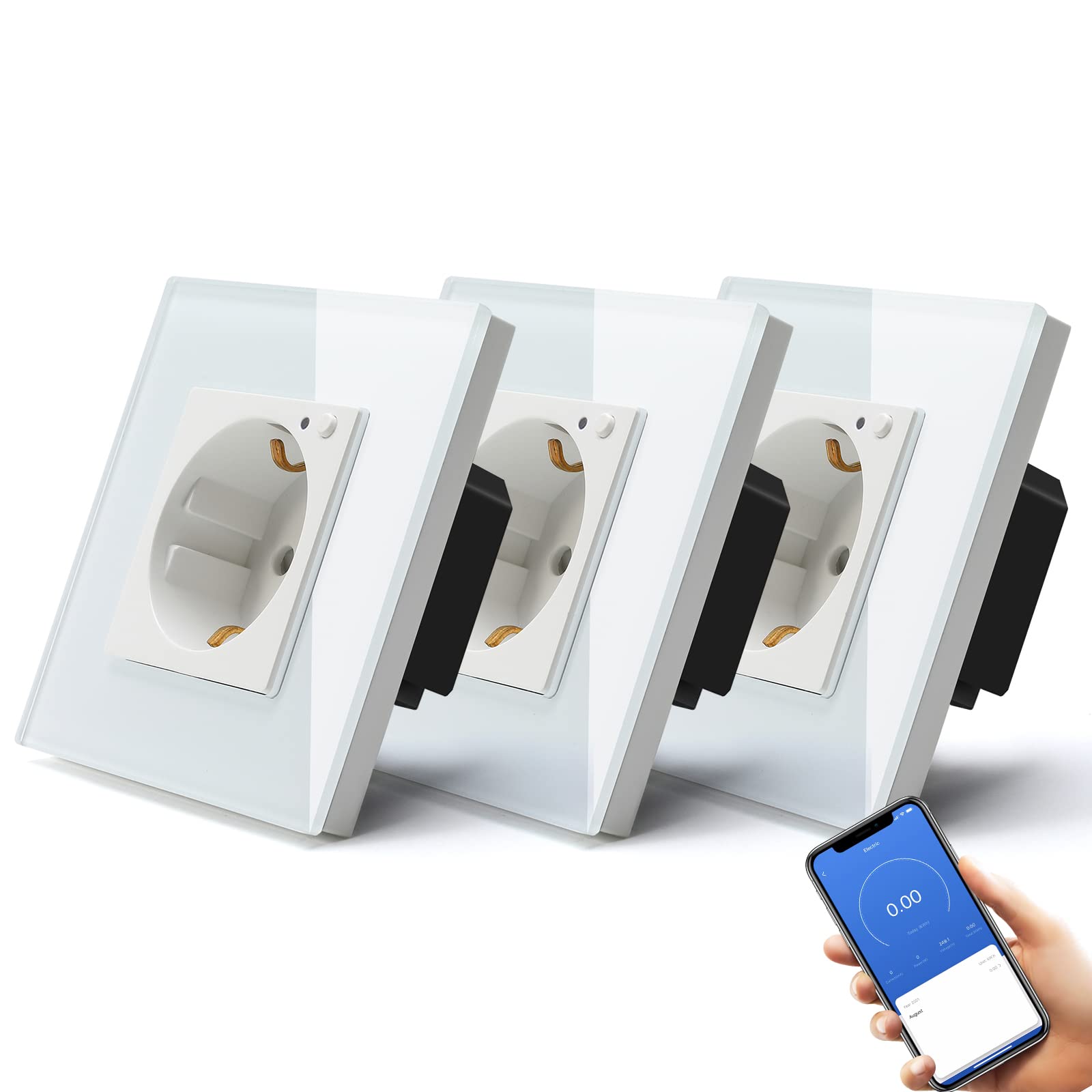 BSEED Enchufe Inteligente con 20W USB y Tipo C,Mate Enchufe Pared Wifi con Medidor Consumo,Control Remoto por APP & Voz,Requiere Cable Neutro,1 Enchufe,Blanco 86mm — view 82