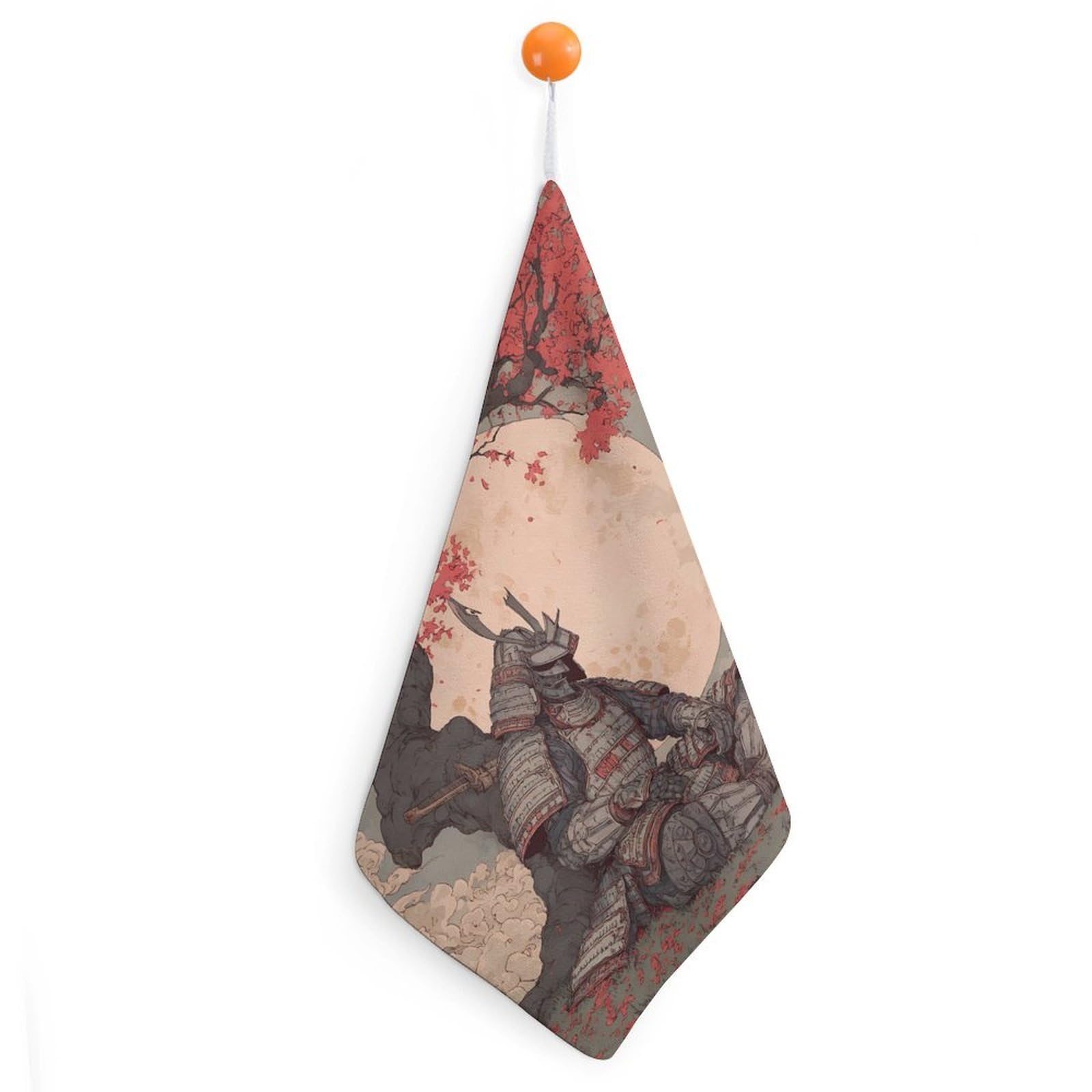 CGSBNGHA Japanese Samurais-Armor Hand Towel Hanging Face Towels Cleaning Cloths Handkerchief for Bathroom Kitchen