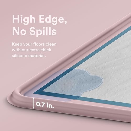 Miniatura 10 de Soporte para bandeja de orina para perros, se adapta a hasta 25 x 25 pulgadas. Almohadillas cuadradas de entrenamiento para orinal antiderrames