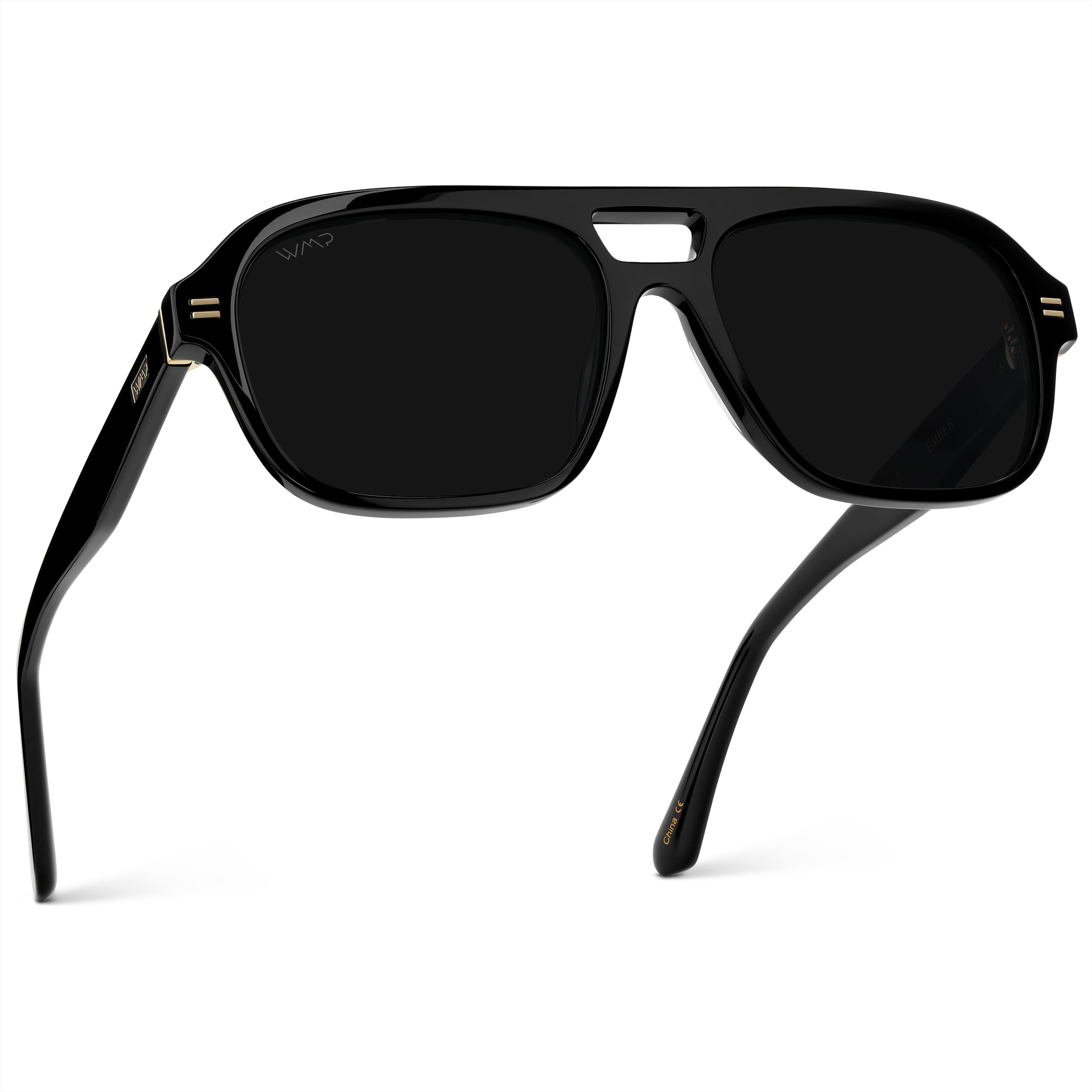 WearMe Pro – Women’s Polarized Aviator Sunglasses: Acetate Frame & Trendy Sleek Double Bridge