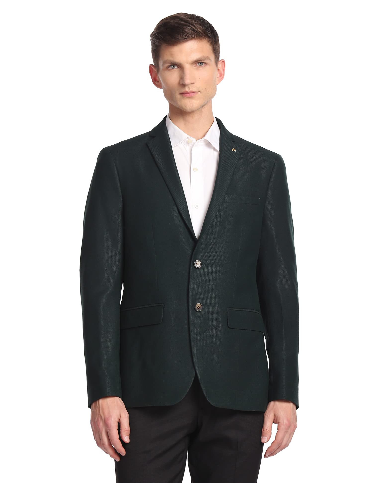 arrow Men's Regular Notch Lapel Collar Windowpane Check Blazer-picture-16