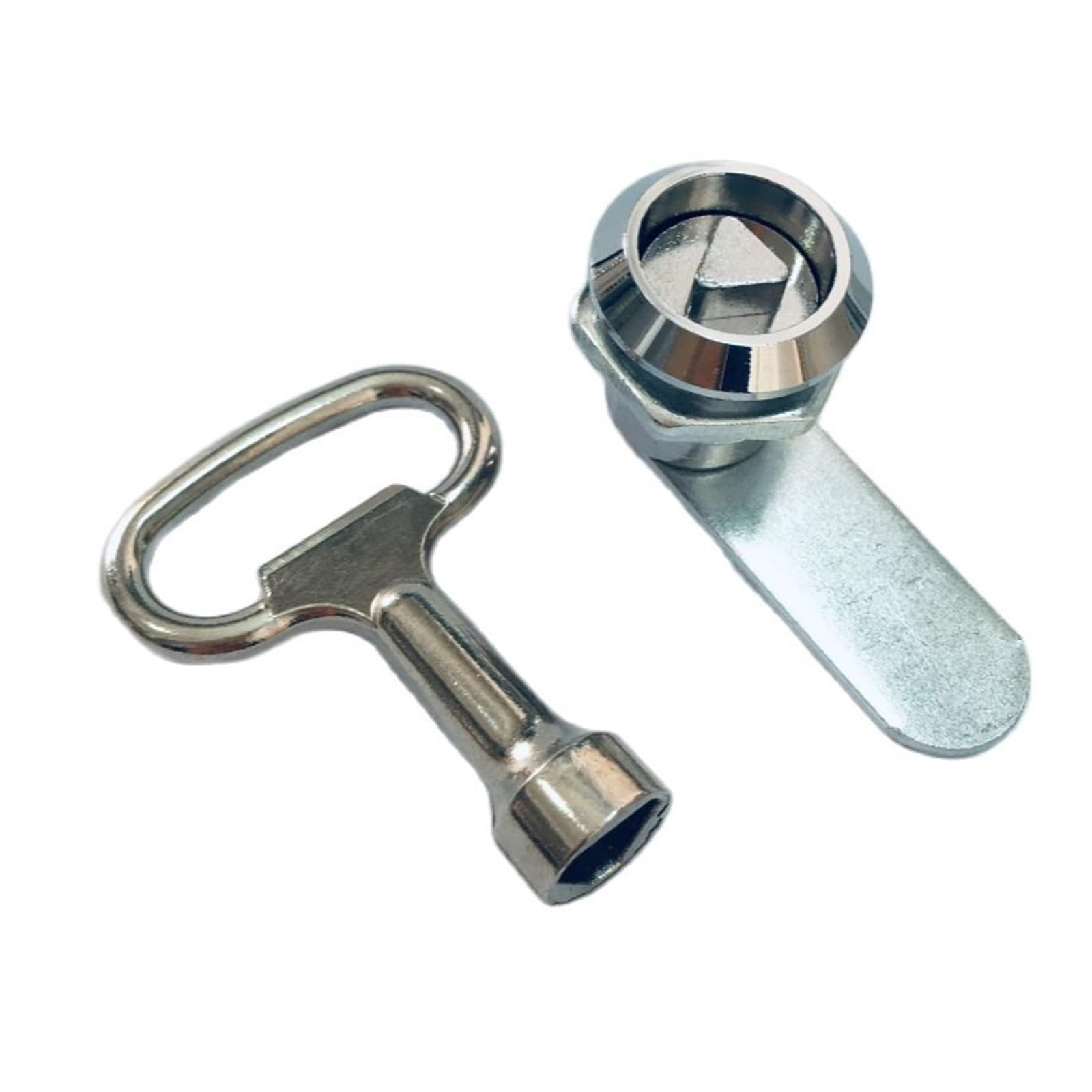 Wpoiyhgby With Key Ms-705 Small Triangle Lock Equipment Telescopic Door Locks Industrial Cinet 1Pcs(With Key)