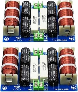 JINGERL 400W Strong Pure Bass Crossover 1 Way Woofer Subwoofer Speaker Filter Passive Subwoofer Frequency Divider Car Audio Home Theater (Color : 2 Pieces)