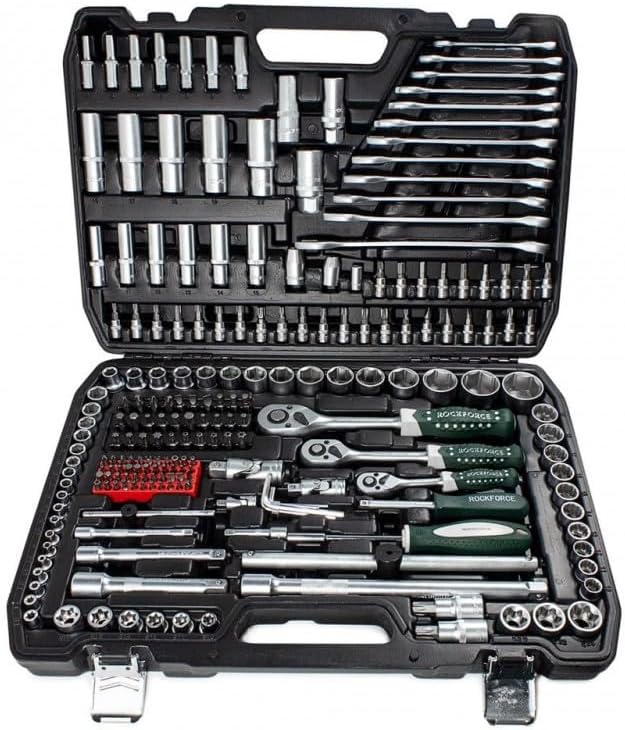 ROCKFORCE Tool set 216pcs 1/4", 3/8", 1/2", 6 point, 4-32mm