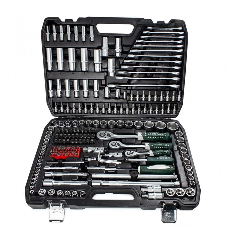 ROCKFORCE Tool set 216pcs 1/4", 3/8", 1/2", 6 point, 4-32mm