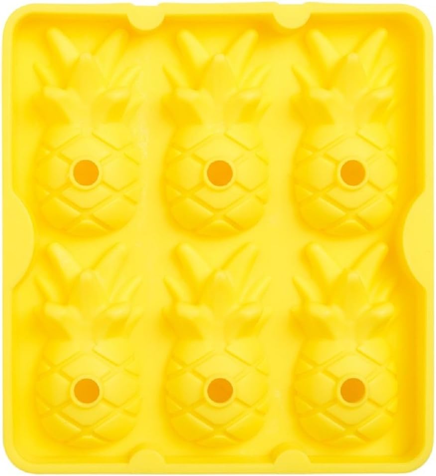nod products Perky Pineapple 6" x 5" Silicone 3D Ice Mold in Gift Box
