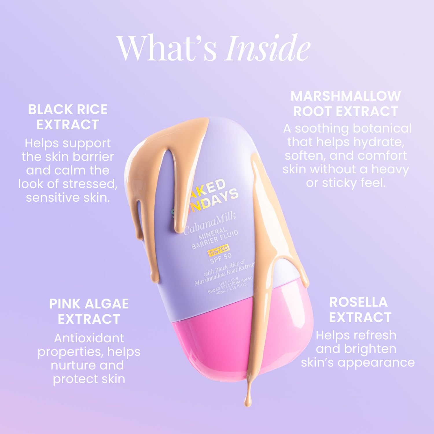 Naked Sundays CabanaMilk SPF 50 Mineral Sunscreen & Barrier Boosting Primer