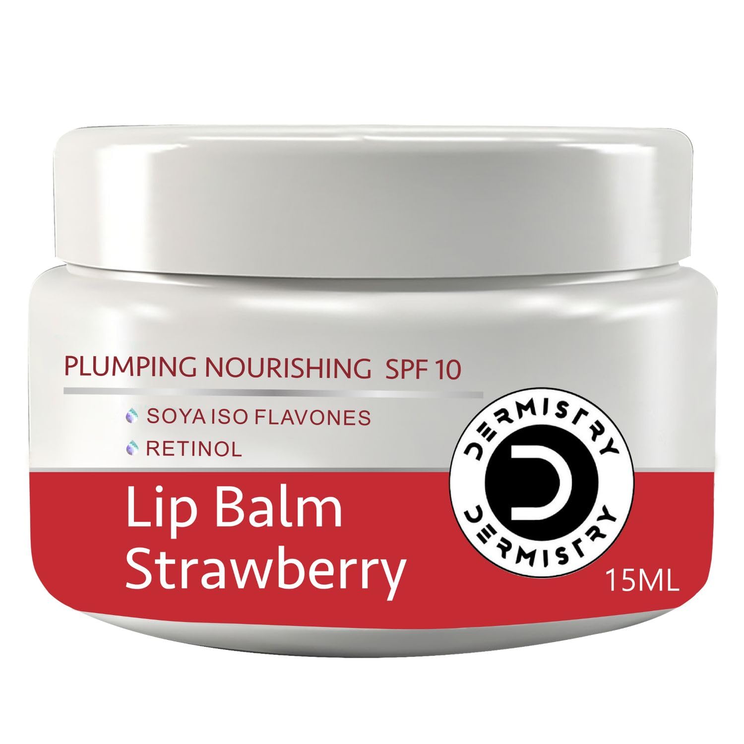 Plumping Nourishing SPF10 Lip Balm Strawberry for Dry Dark Pigmented Chapped Lips, Shea Butter, Retinol, Coconut Oil, Moisturization Plumping, Glossy Finish Soft Pink Lips Women 15ml-image-21