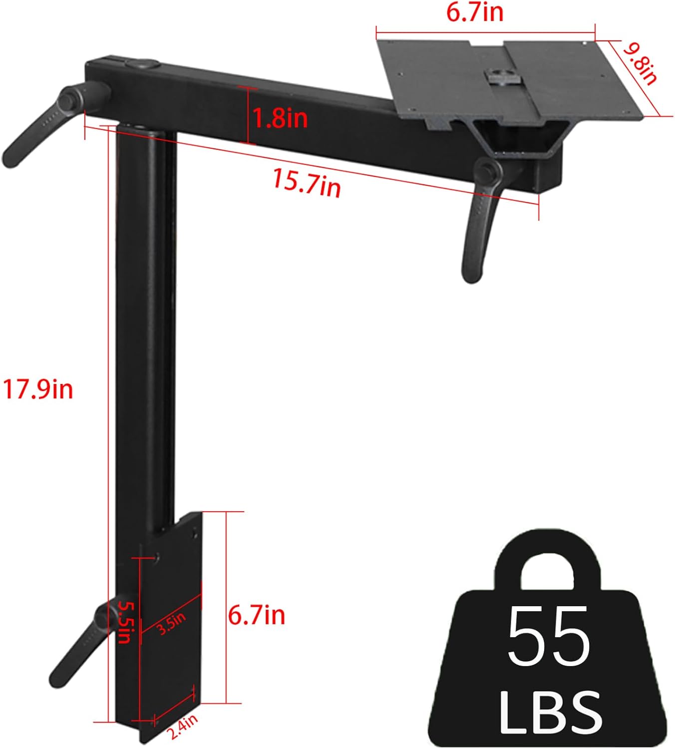 RV Table Leg, Swivels 360 Degrees Removable Premium Aluminum Alloy Rv Table Leg Bracket, Adjustable RV Accessories for RV, Pontoon, Truck Camper, Travel Trailer