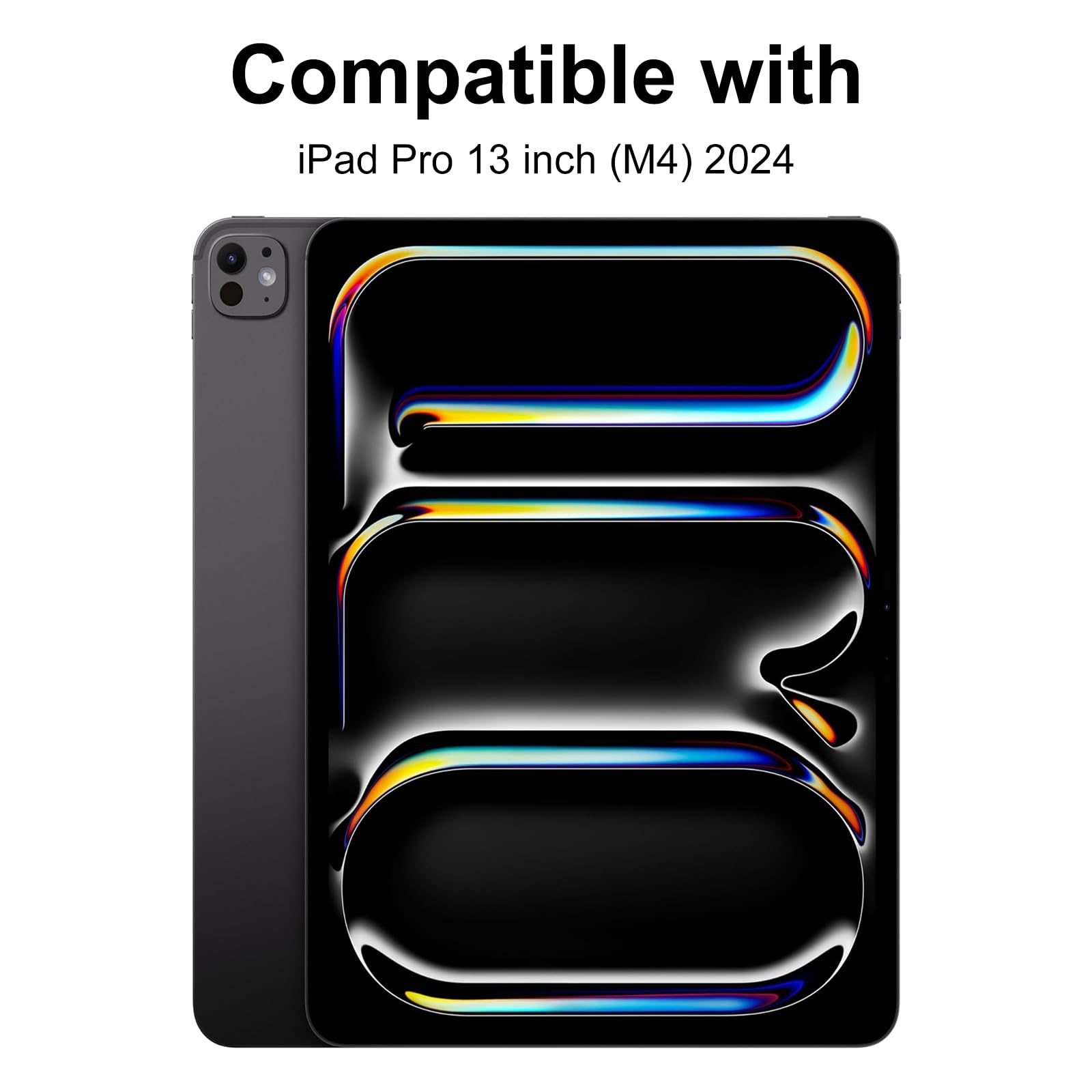 Custodia Con Tastiera Per IPad Pro 13 Pollici 2024 M4 – Con Supporto Per Matita, Nera!