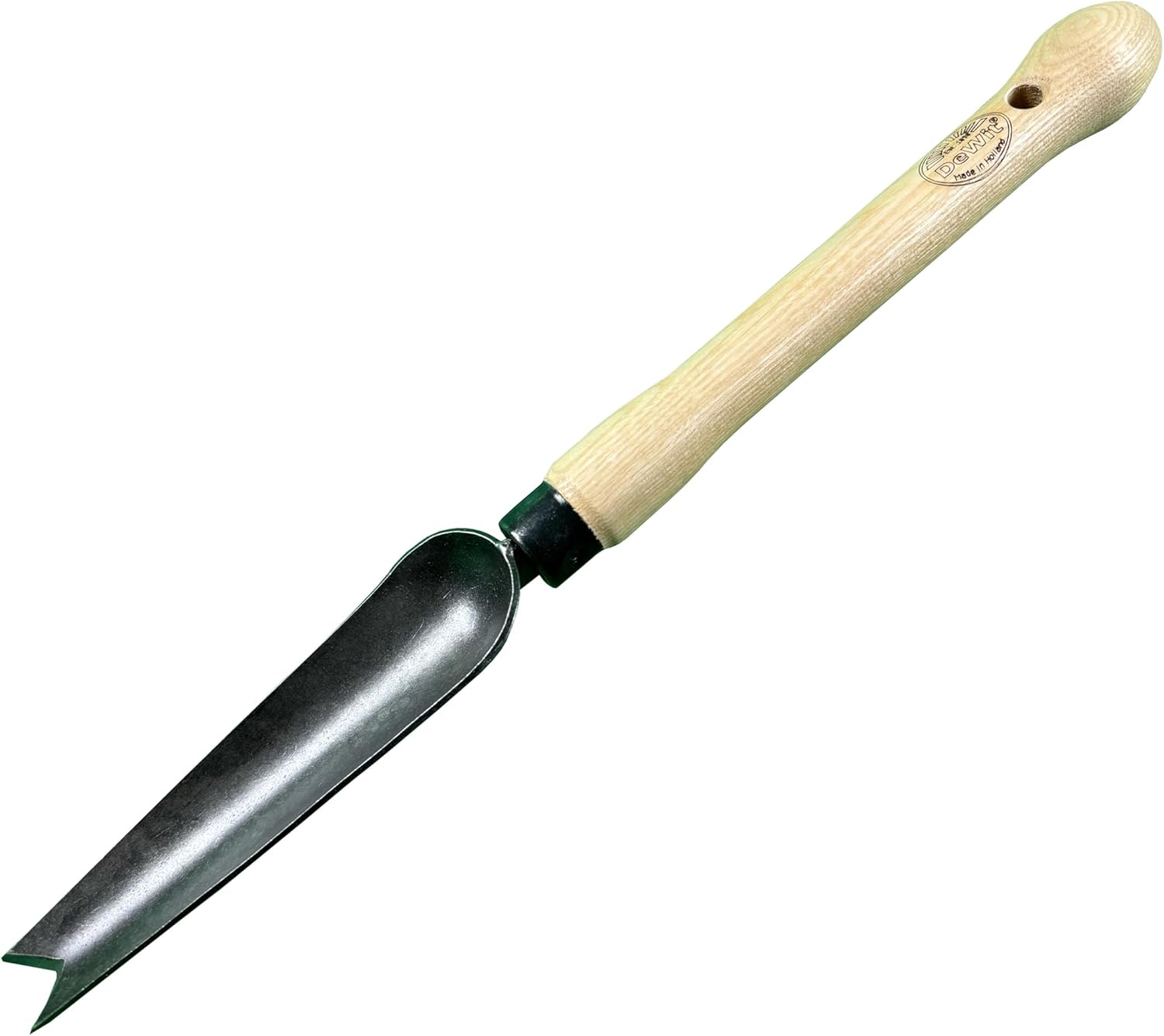 DeWit Multi-Function Transplant Trowel and Weed Popper with Extended Handle – Durable, Two-Handed Grip, Ideal for Seniors and Raised Beds