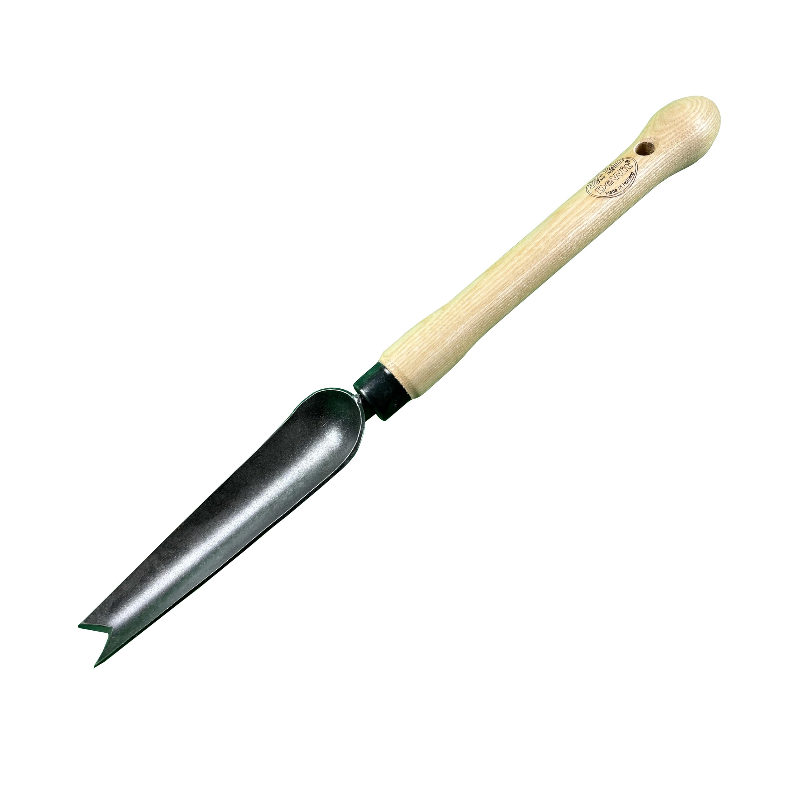 DeWit Multi-Function Transplant Trowel and Weed Popper with Extended Handle - Durable, Two-Handed Grip, Ideal for Seniors and Raised Beds